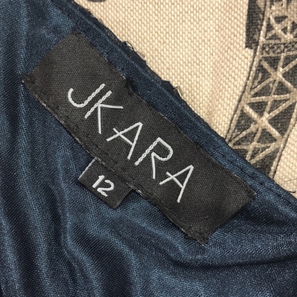 J Kara Embellished Handkerchief Hem Dress - Picture 9 of 10